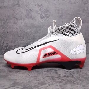 NIKE Alpha Menace Elite 3 Football Cleats Mens Size 10 White University Red‎